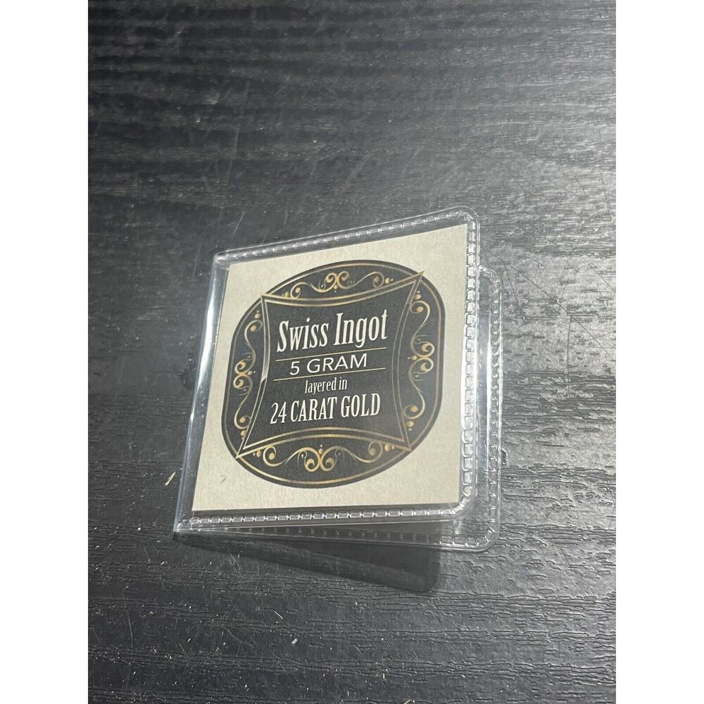 American Coin Treasures 5 Gram Brass Swiss Ingot Tribute Layered 24K